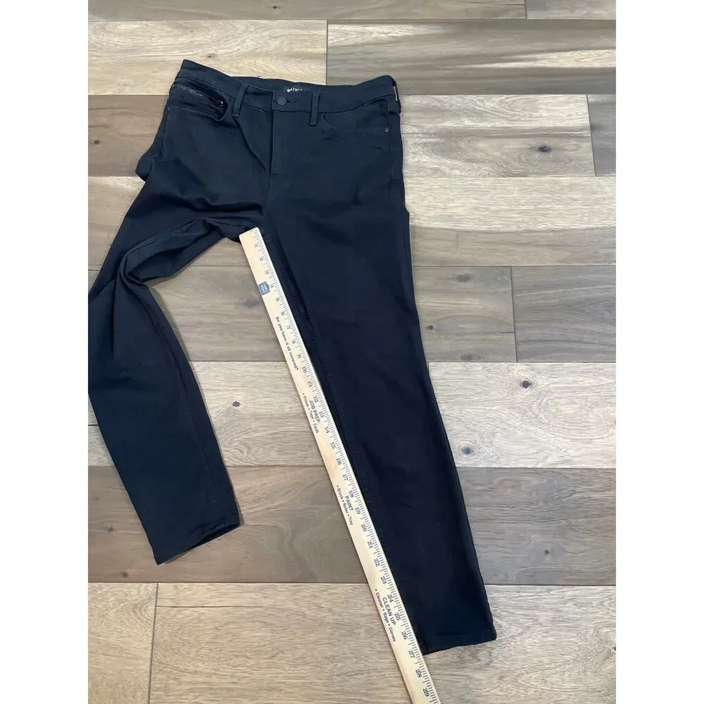 Athleta Black Jeans 12P Stretch Denim Mid Rise Slim Ankle Petite